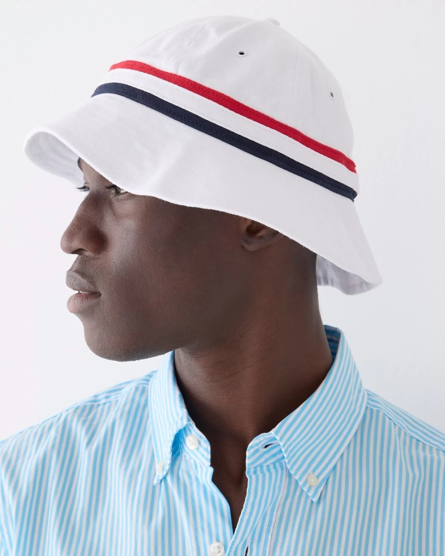 J.Crew Men's White Cotton Twill Daisy Mae Hat