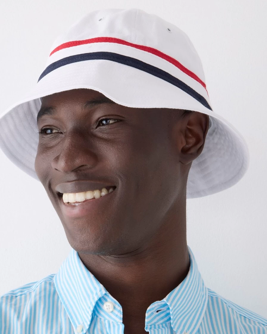 J.Crew Men's White Cotton Twill Daisy Mae Hat