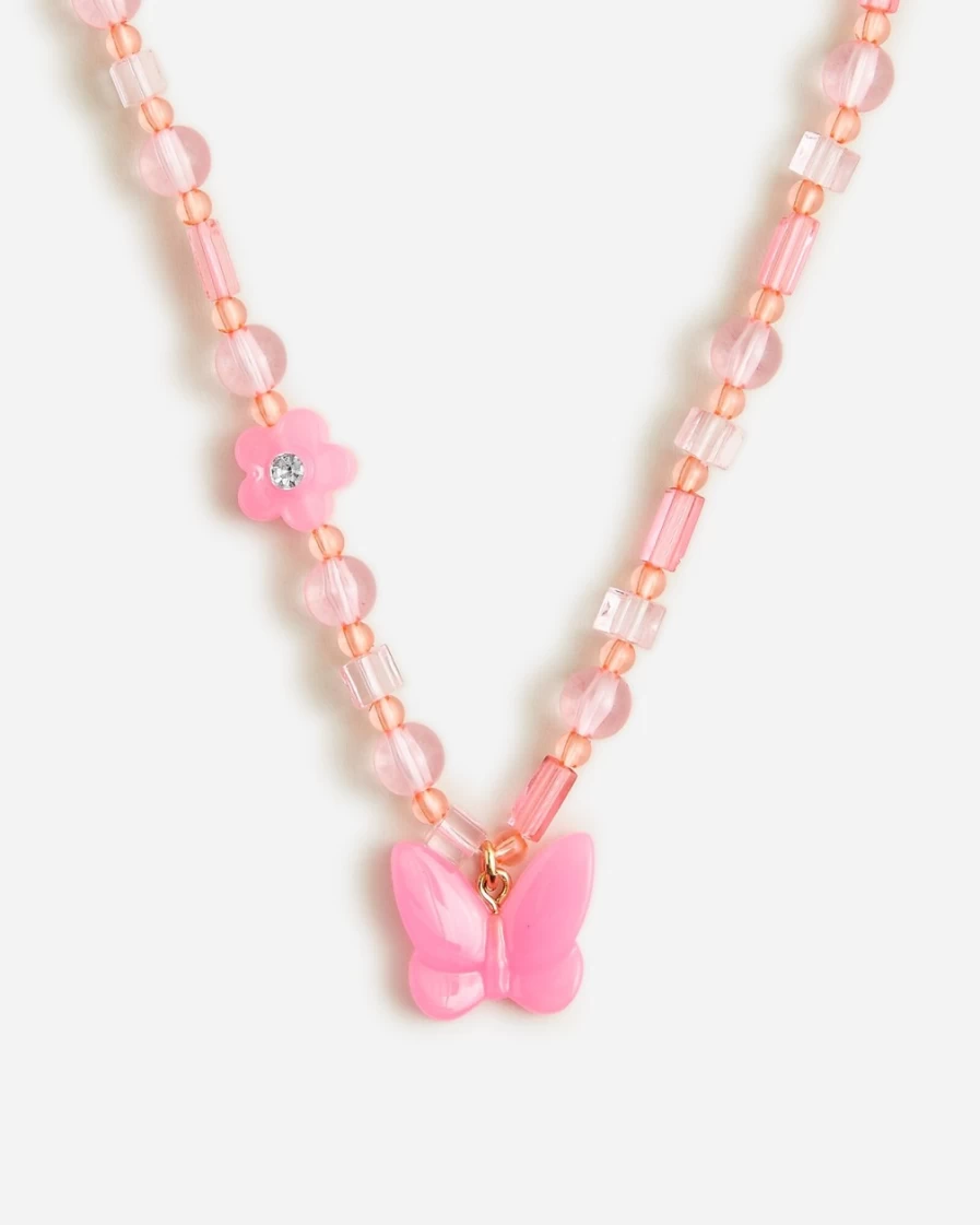 J.Crew Marled Cinnabar Girls' Spring Floral Pendant Necklace for Teens