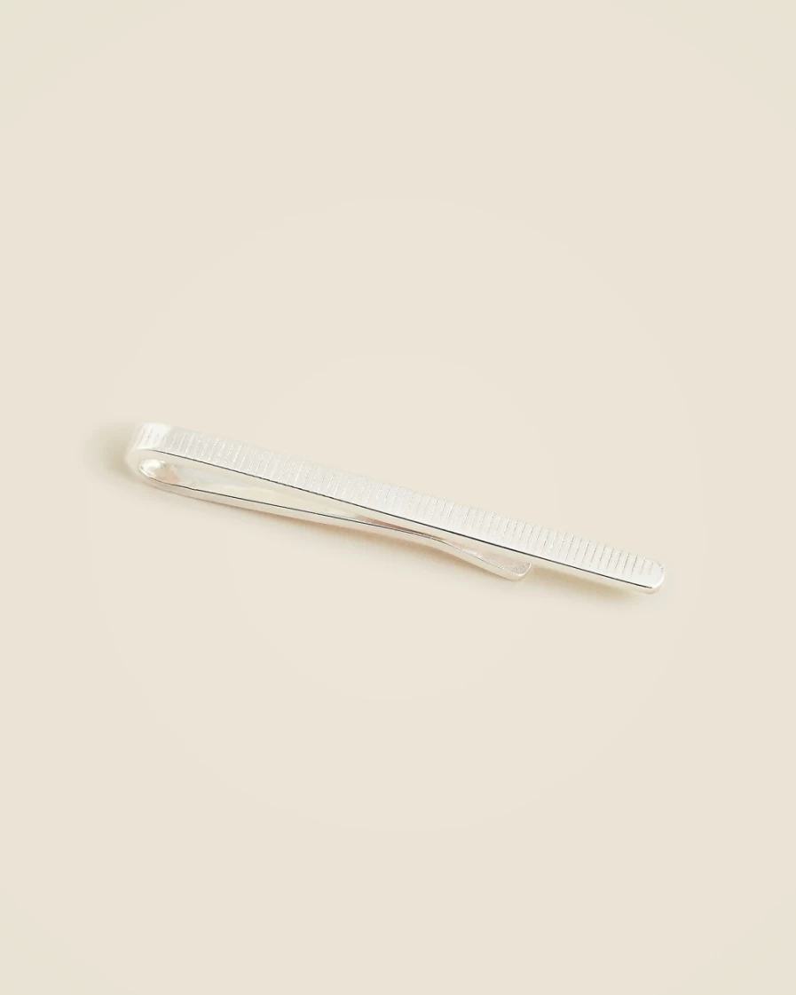 J.Crew Men's Sterling Silver Tie Pin | Classic Elegant Necktie Accessory