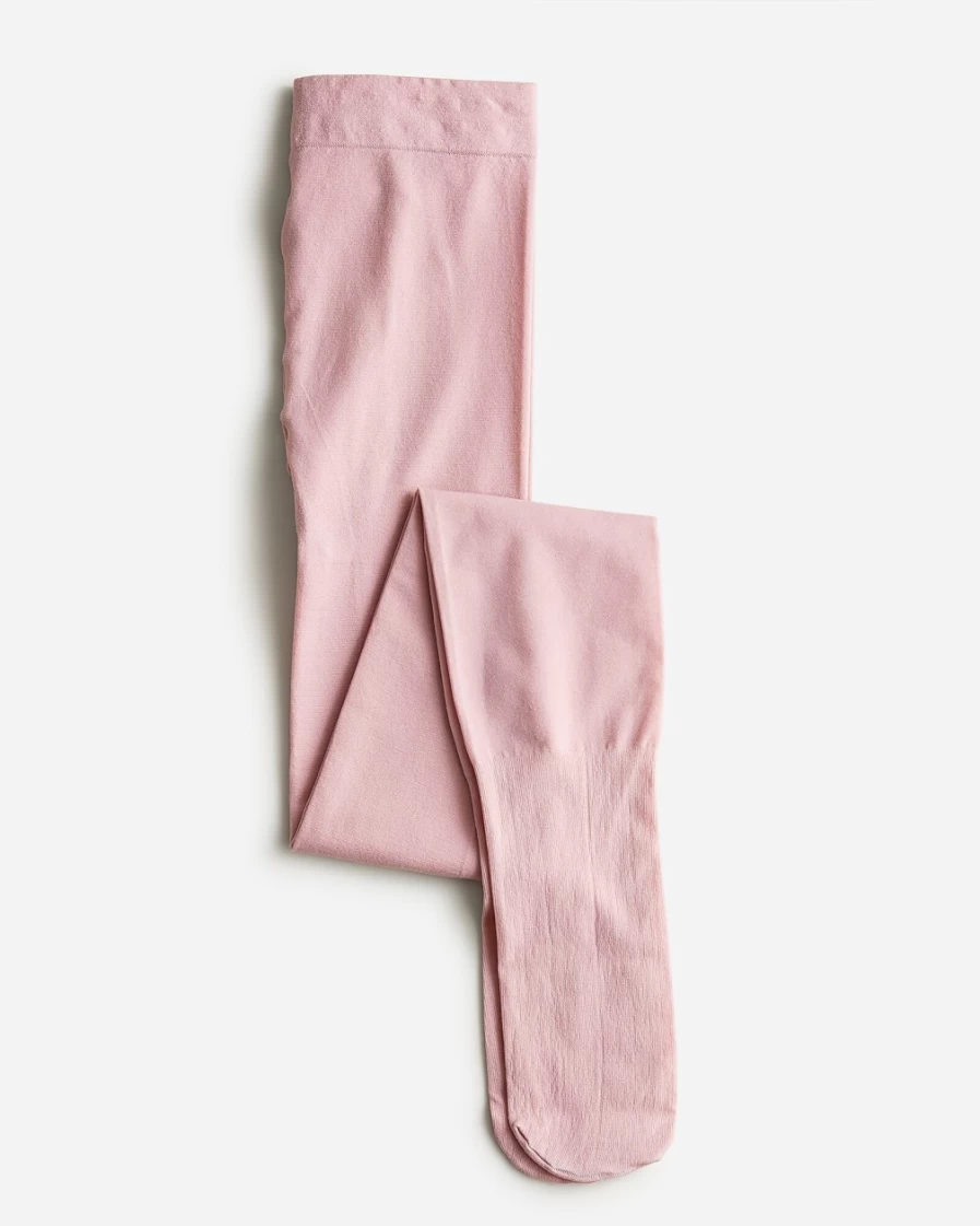 J.Crew Girls' Solid Tights in Faded Quartz | Soft & Comfortable Tights for Girls