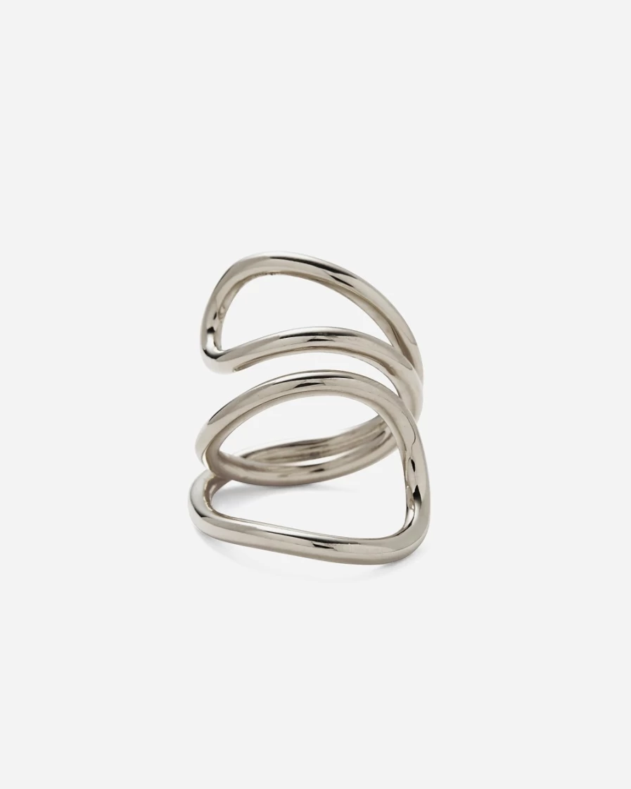 J.Crew Women's Silver Lady Grey Romy Ring - Sterling Silver Fashion Jewelry