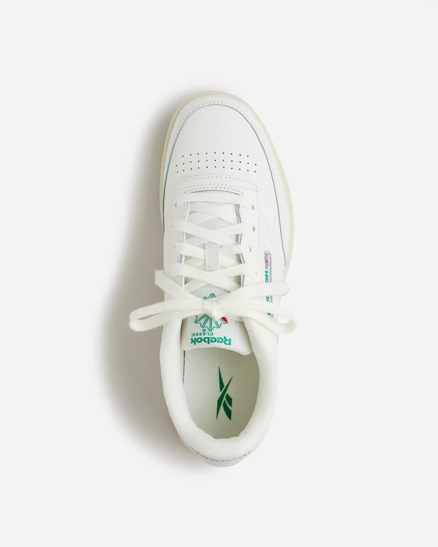J.Crew Boys' Club C Sneakers in Chalk/Chalk/Glen Green | Reebok® Style Kids' Shoes