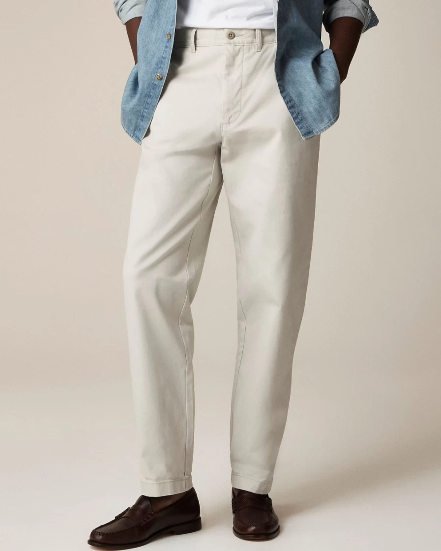 J.Crew Men's Classic Relaxed-Fit Chino Pants in Stone Color