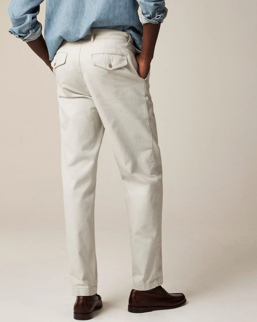 J.Crew Men's Classic Relaxed-Fit Chino Pants in Stone Color