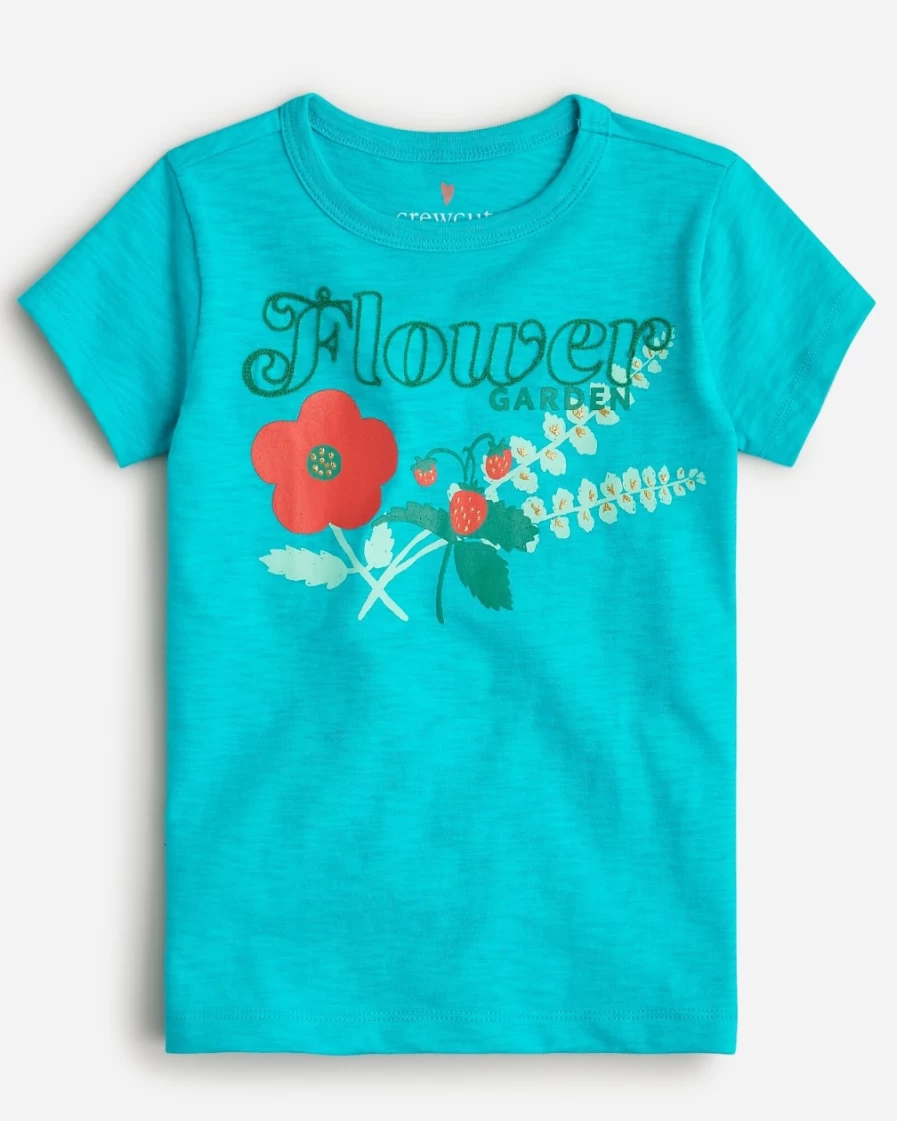 J.Crew Girls' Flower Garden Graphic Short-Sleeve T-Shirt for Kids