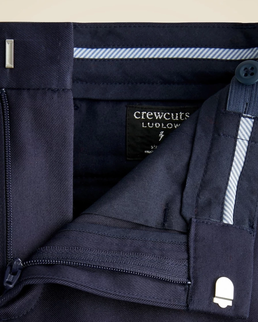 J.Crew Boys' Navy Italian Chino Ludlow Suit Pants
