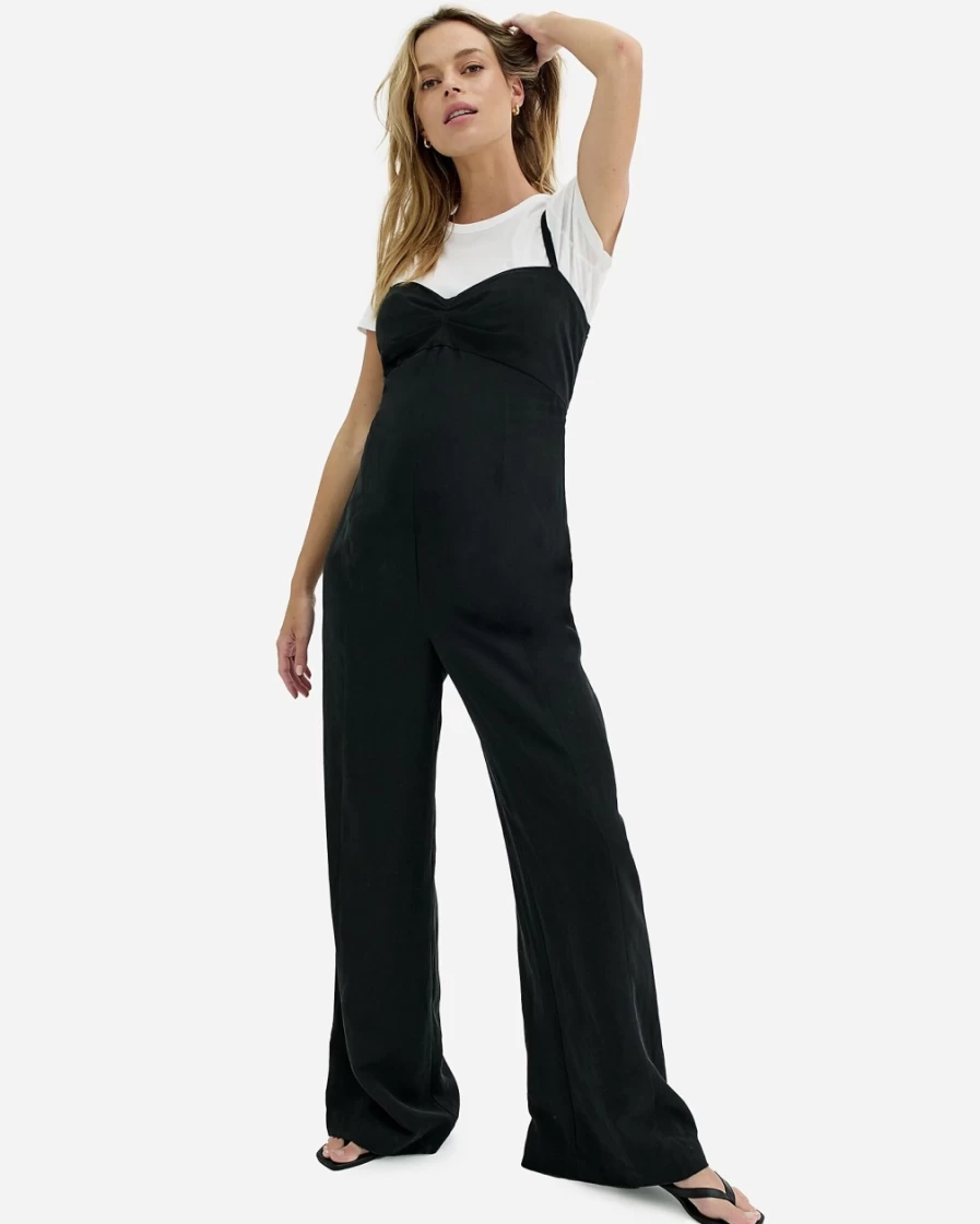 J.Crew Women's Black Hatch® Heidi Maternity Jumpsuit