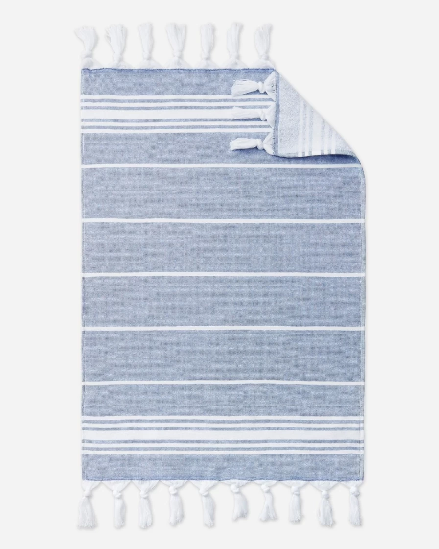 J.Crew Navy Multi Turkish Cotton Hand Towel – Laguna Beach Textile Collection