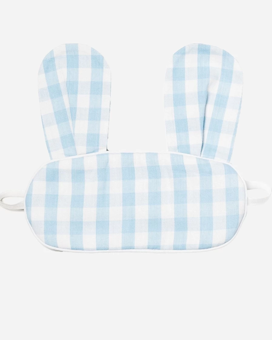 J.Crew Boys' Blue Bunny Ear Sleep Mask Set - Petite Plume Eye Mask for Kids
