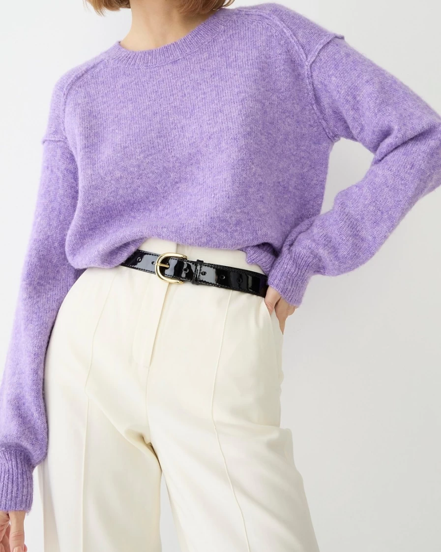 J.Crew Women's Black Patent Leather Classic Belt