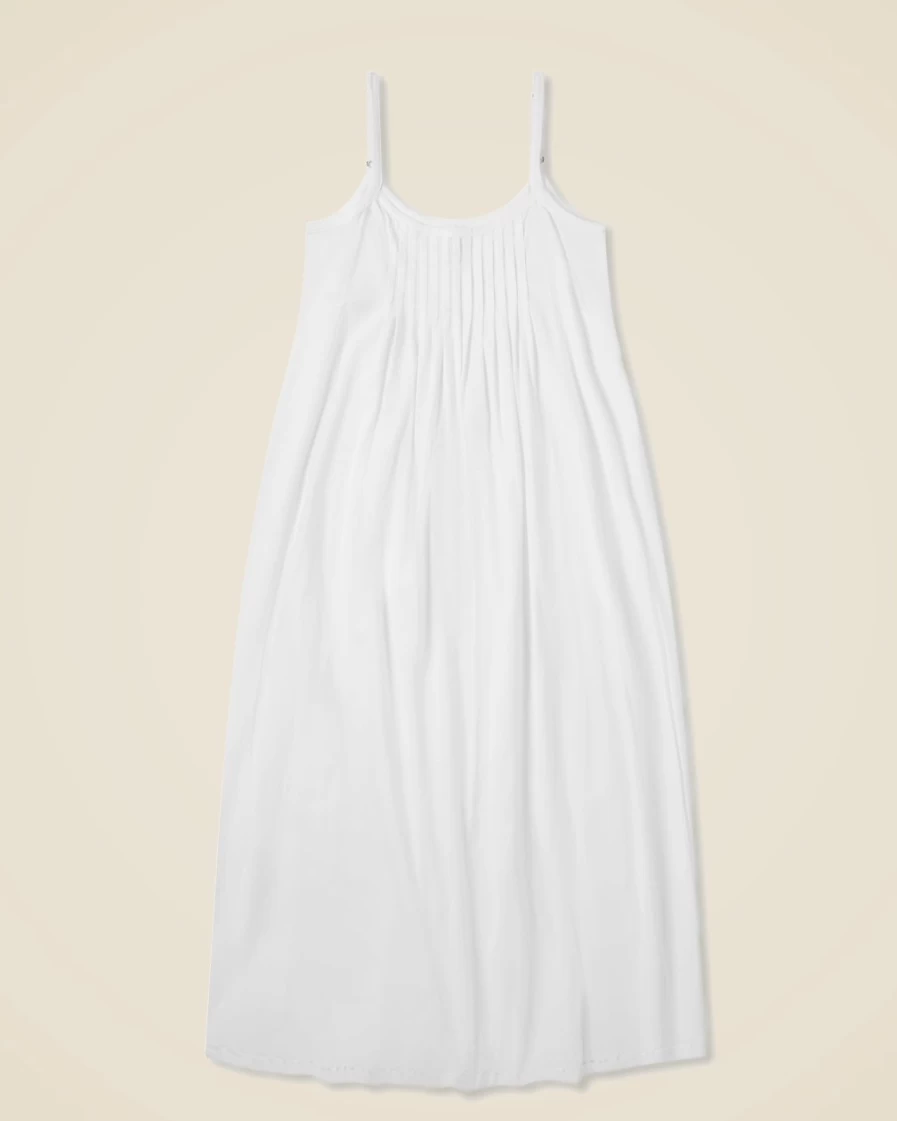 J.Crew Women's White Juliet Long Chemise Nightgown - Hanro® Inspired Elegance