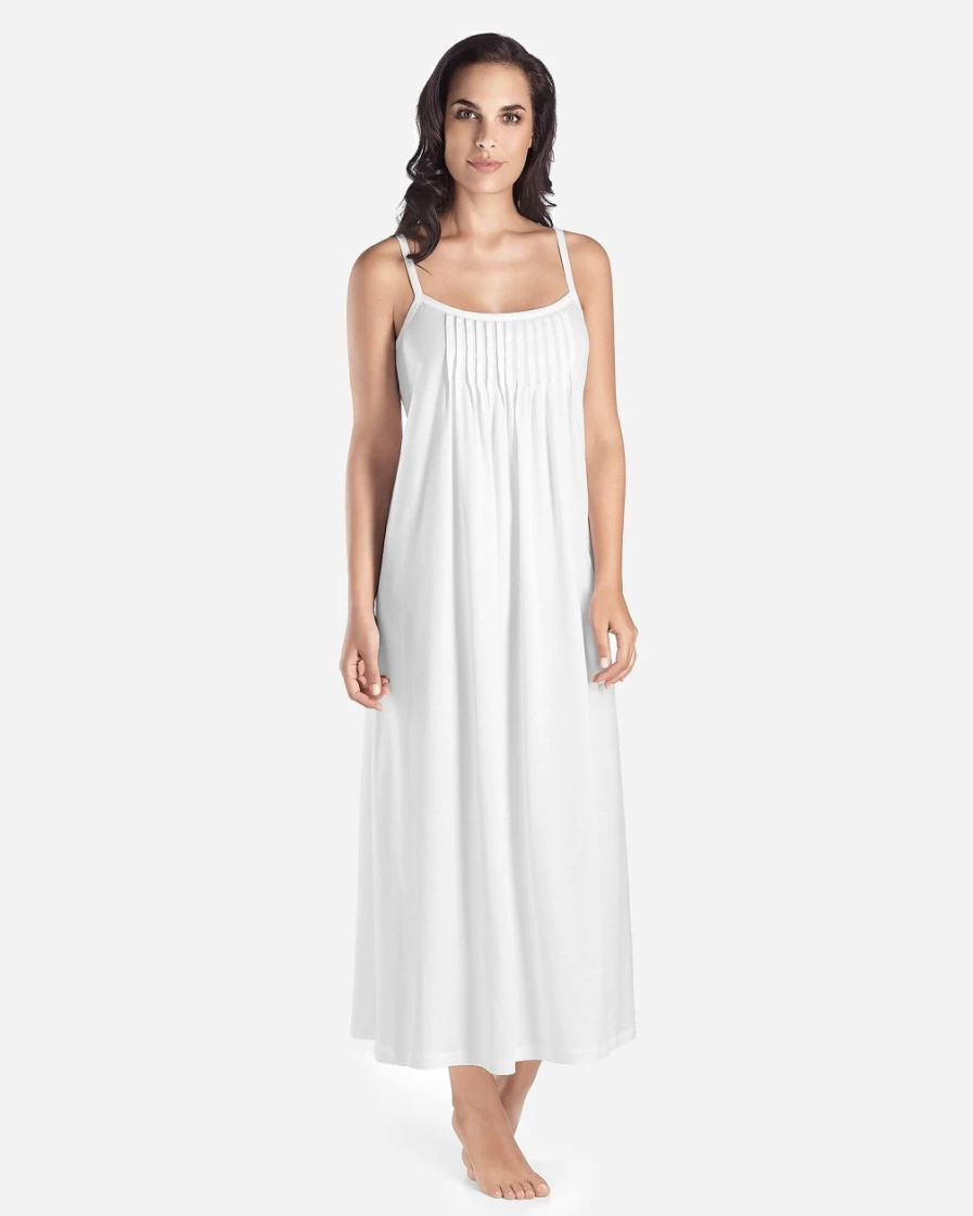 J.Crew Women's White Juliet Long Chemise Nightgown - Hanro® Inspired Elegance