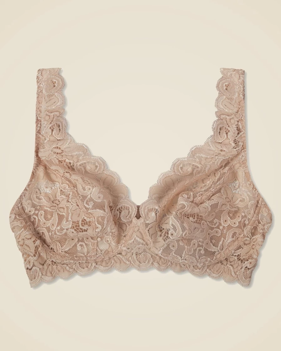 J.Crew Women's Nude Luxury Lace Soft Cup Bra - Comfort & Elegance