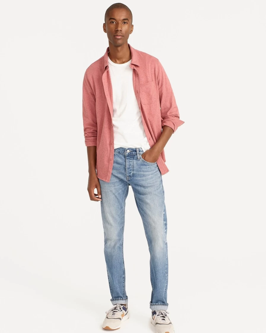 J.Crew Men's 484 Slim-Fit Jean in Japanese Selvedge Denim - Three Year Wash