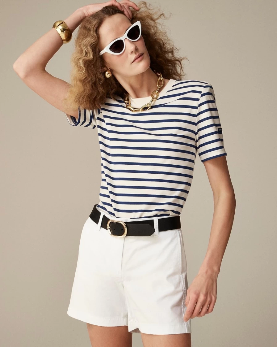 J.Crew Women's White 5" Stretch Chino Shorts | Comfortable Summer Shorts