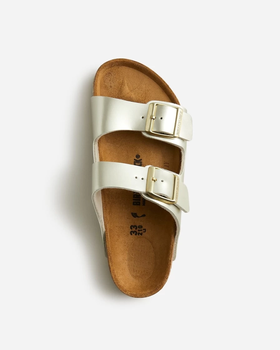 J.Crew Girls' Birkenstock® Arizona Sandals in Electric Metallic Gold