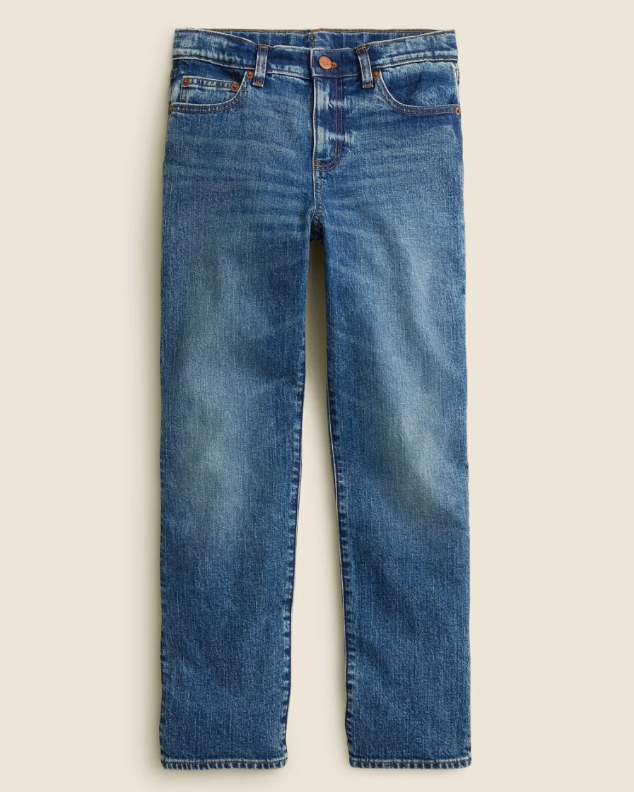 J.Crew Boys' Relaxed-Fit Stretch Jeans in Sail Wash - Comfortable Denim for Kids