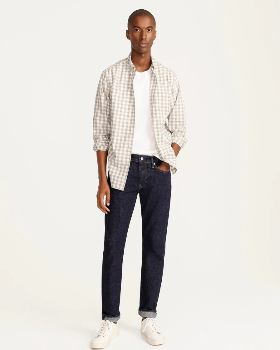 J.Crew Men's 484 Slim-Fit Jean in Resin Rinse - Slim Fit Denim Pants for Men