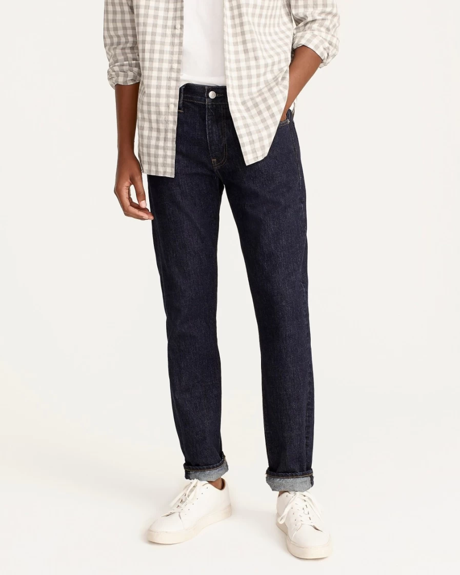 J.Crew Men's 484 Slim-Fit Jean in Resin Rinse - Slim Fit Denim Pants for Men