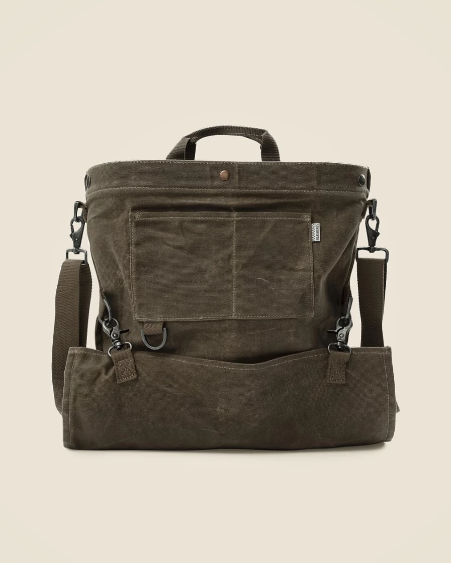 J.Crew Men's Khaki Barebones Gathering Bag – Durable & Stylish Carryall