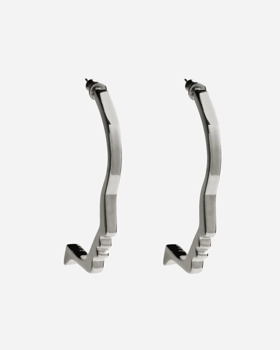J.Crew Women's Silver Lady Grey Silhouette Earrings