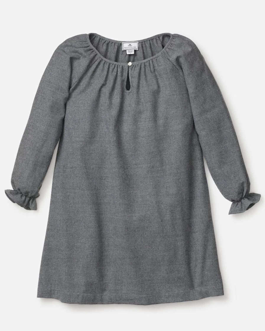 J.Crew Women's Grey Flannel Delphine Nightgown by Petite Plume