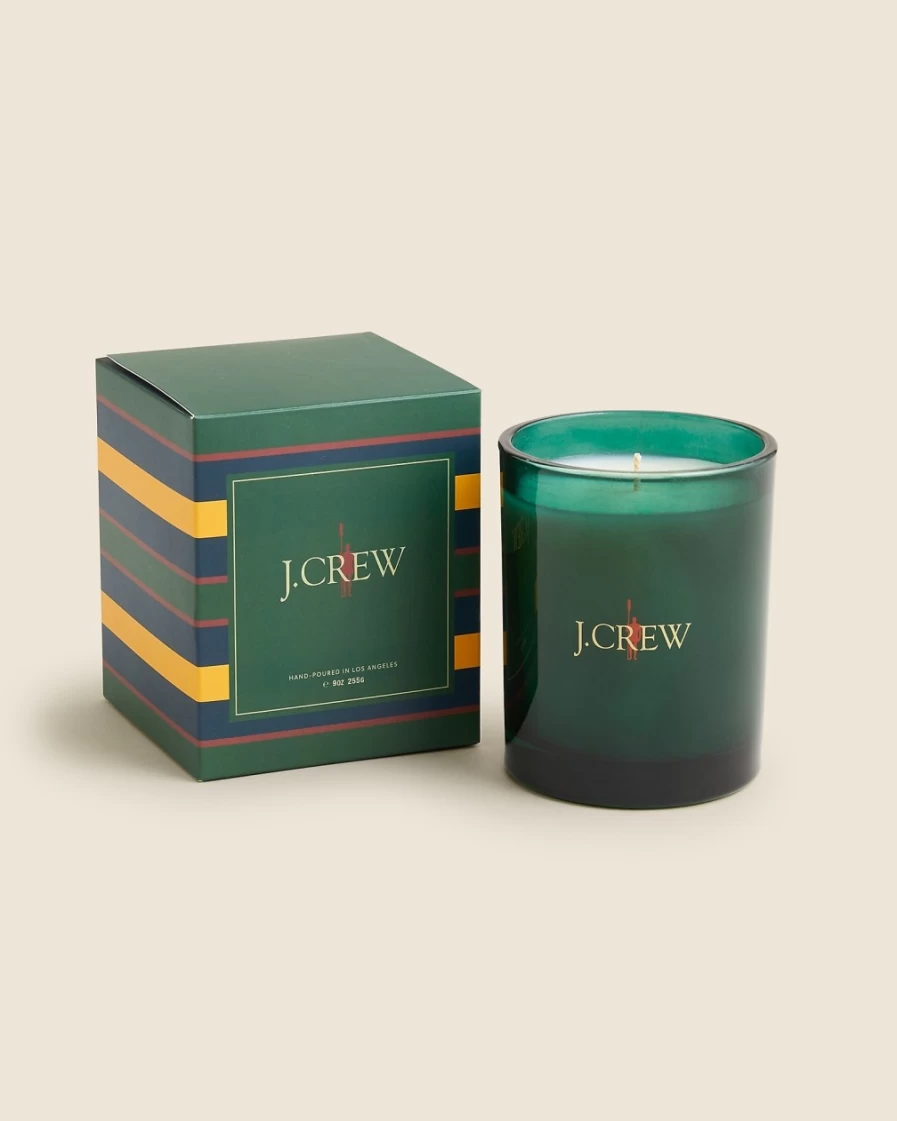 J.Crew Forest Green Hand-Poured Scented Candle for Men - Eco-Friendly Aromatherapy Gift