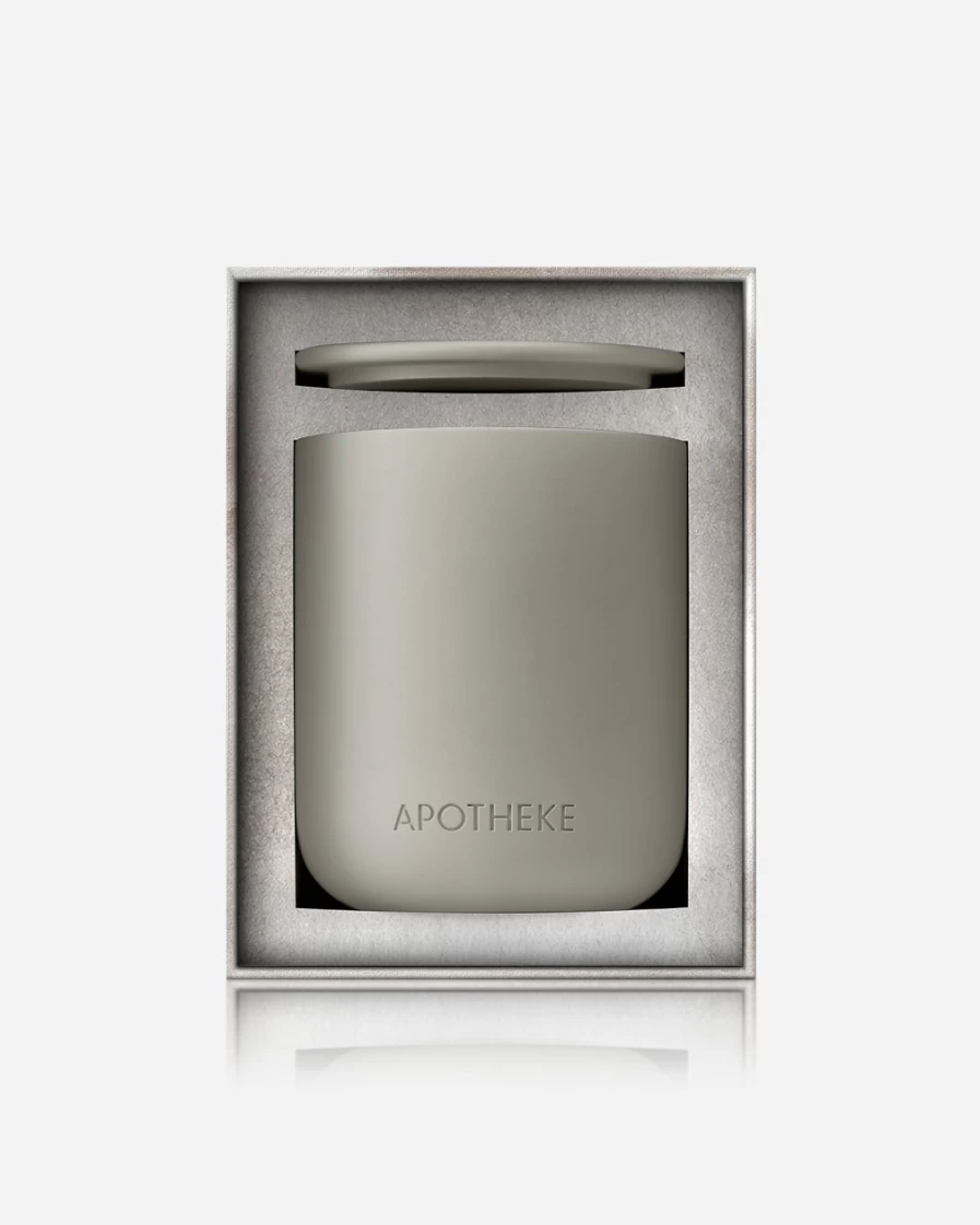 J.Crew Grey Vetiver Two-Wick Ceramic Candle - Apotheke Scented Home Decor