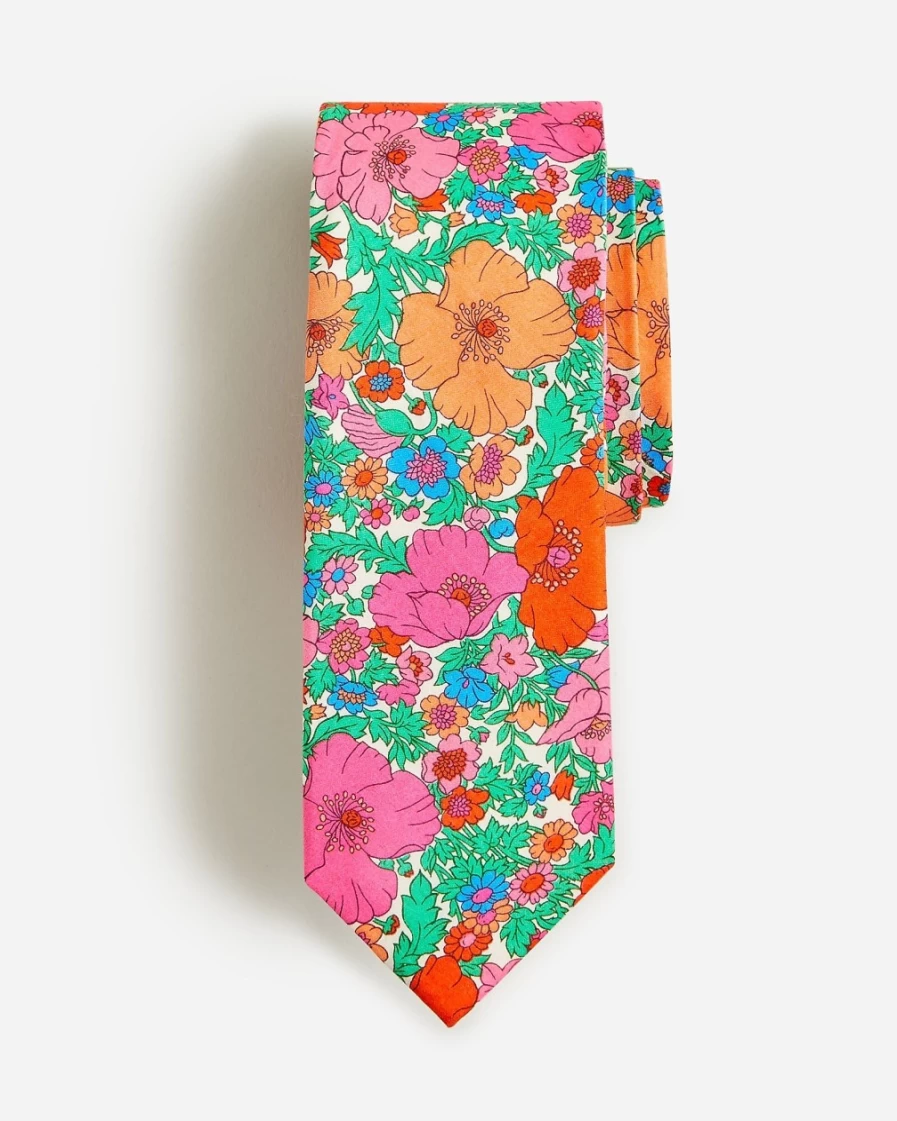 J.Crew Boys' Pink Floral Liberty® Meadow Song Print Tie