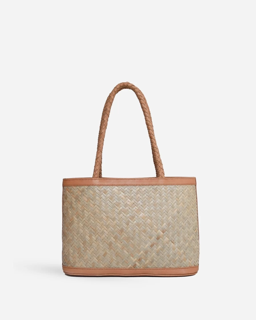 J.Crew Women's Ella Rattan Bag in Natural - Bembien® Woven Handbag