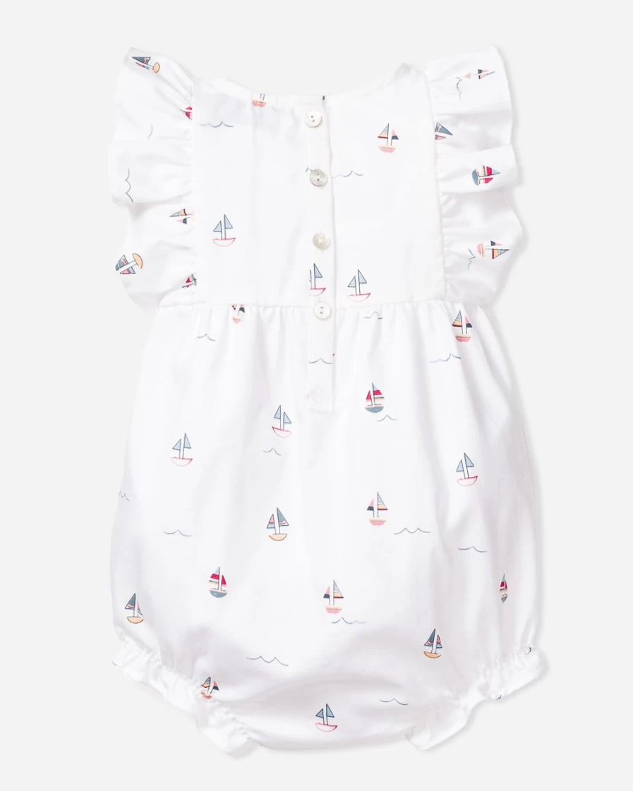 J.Crew Petite Plume Girls' White Ruffle Romper for Infants