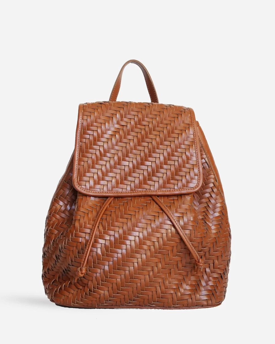 J.Crew Women's Dark Tan Frida Backpack by Bembien® – Stylish & Functional Handbag