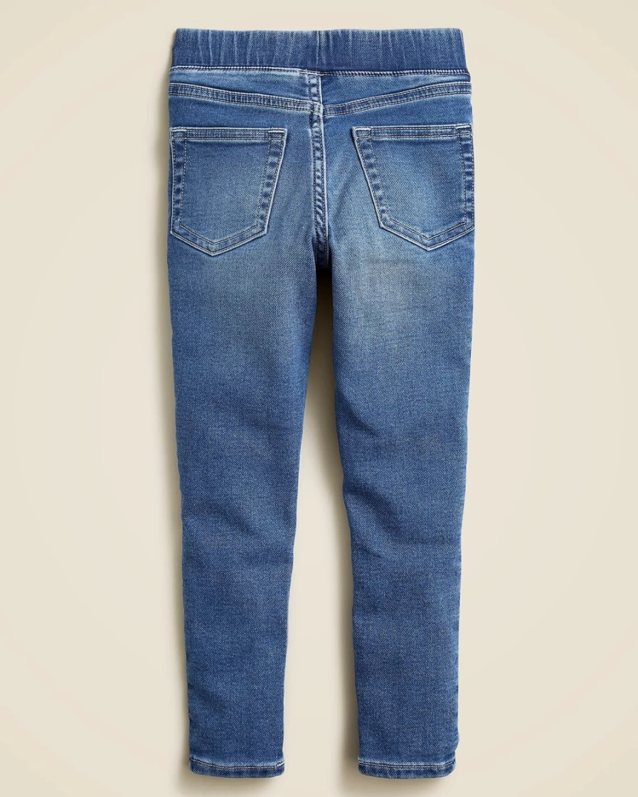 J.Crew Girls' Pull-On Jeans in Channel Wash - Comfortable Stretch Denim for Kids