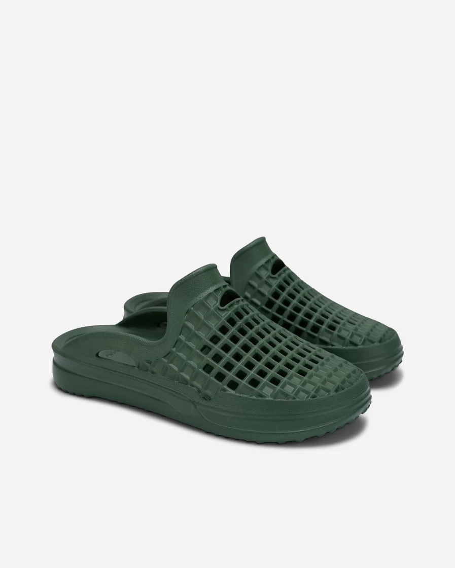 J.Crew Boys' Dark Green Lusso Cloud™ Scenario Slides – Comfortable Kids' Sandals
