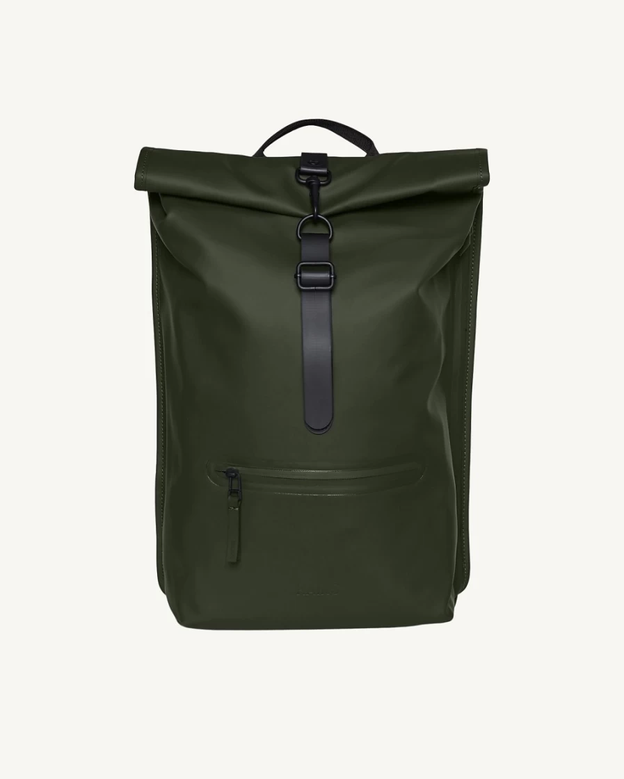 J.Crew Men's Green Rains Roll-Top Rucksack Backpack