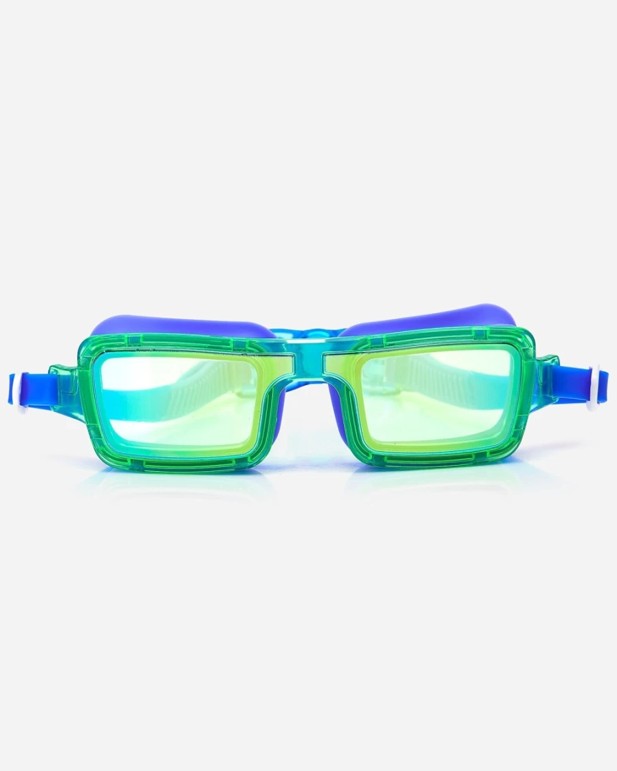 J.Crew Boys' Green Retro Swim Goggles – Bling2O® Classic Style for Kids