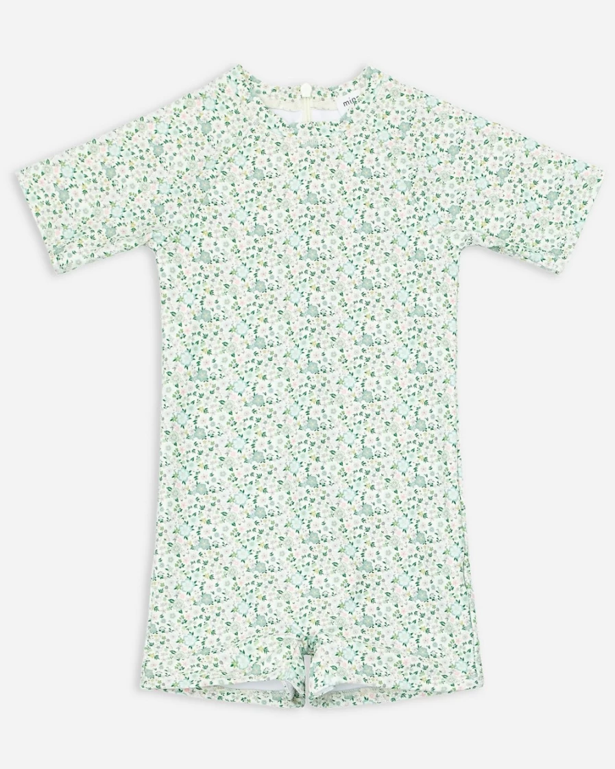 J.Crew Girls' Green Multi Minnow™ One-Piece Rash Guard Swimwear