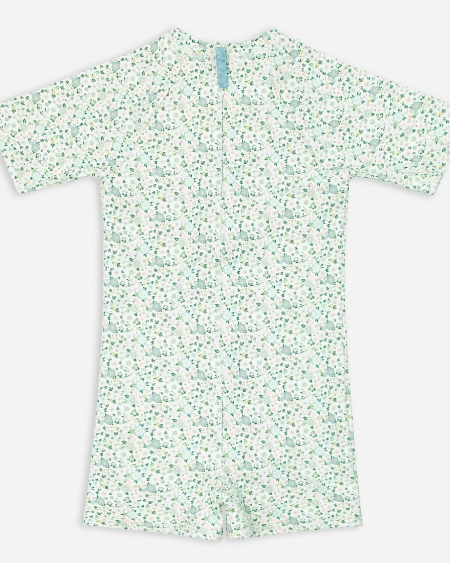 J.Crew Girls' Green Multi Minnow™ One-Piece Rash Guard Swimwear