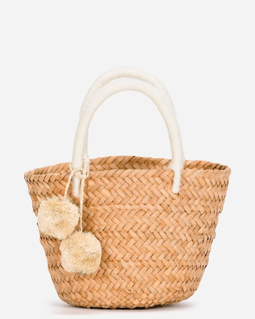 J.Crew Women's Ivory White Mini St. Tropez Tote Bag by Kayu