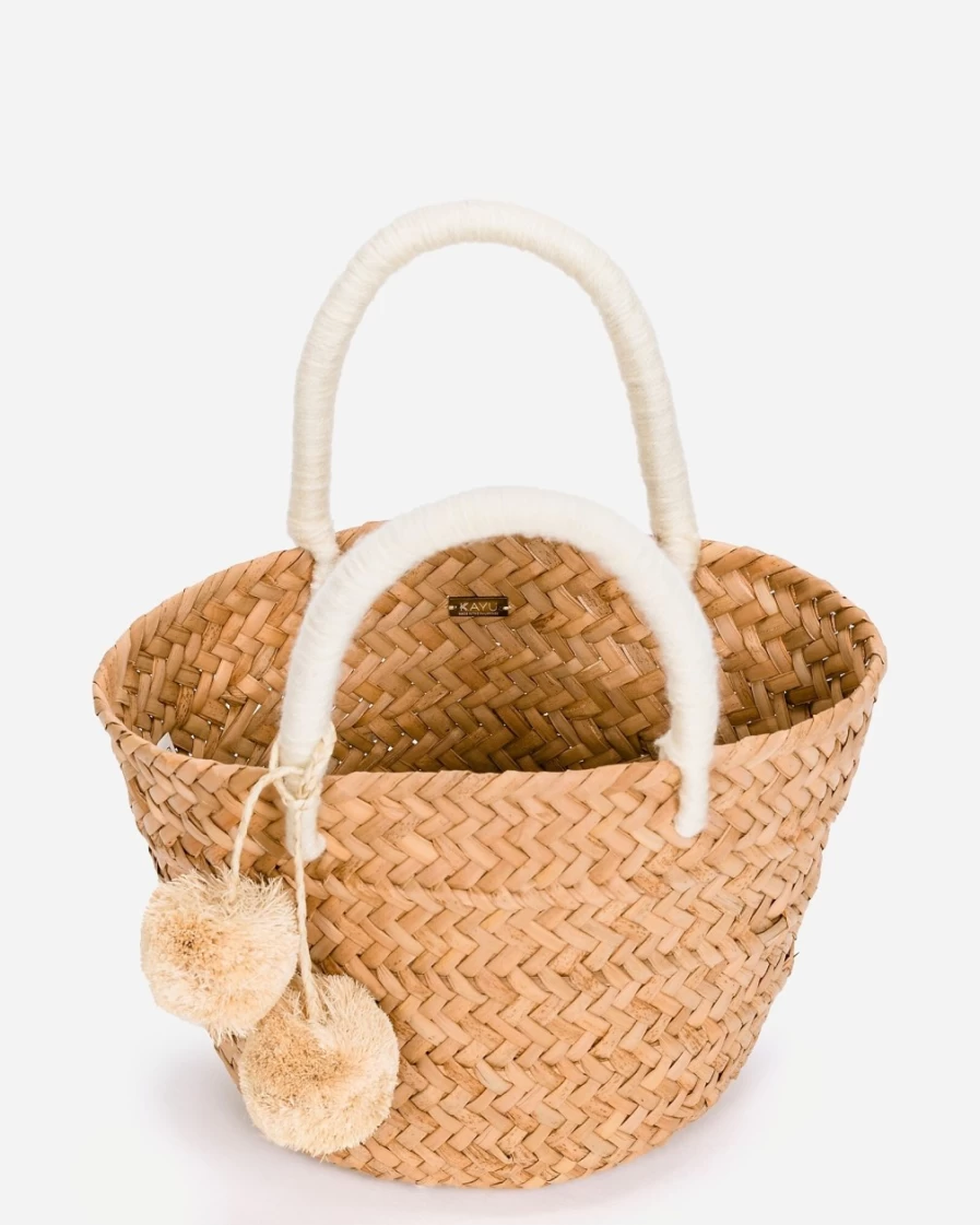 J.Crew Women's Ivory White Mini St. Tropez Tote Bag by Kayu