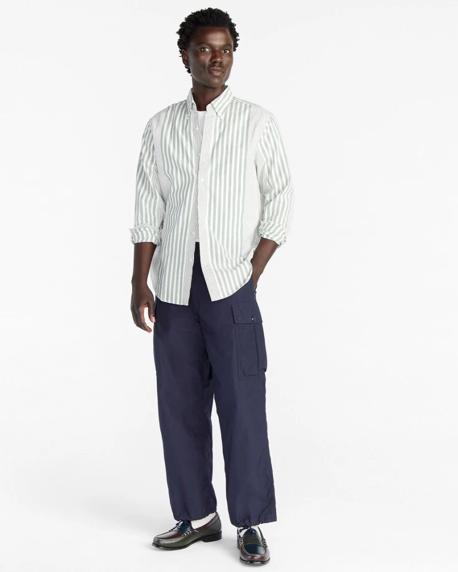 J.Crew Men's Navy Ripstop Cargo Pants with Six Pockets