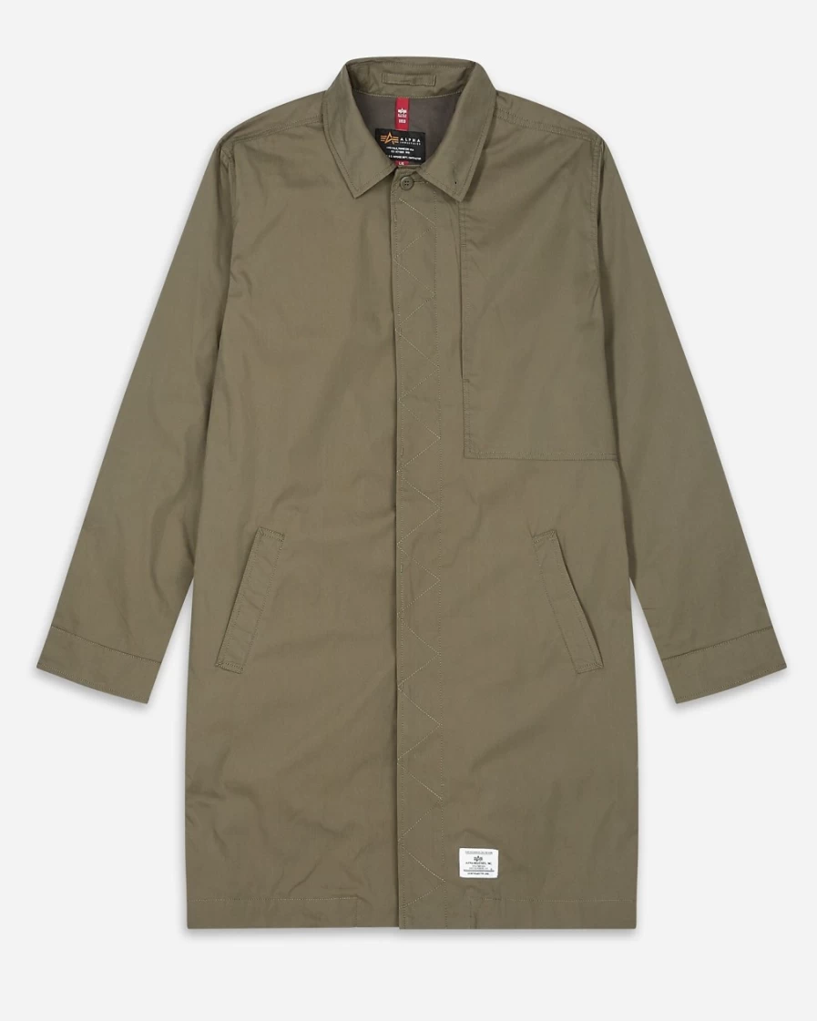 Men's J.Crew Green Cotton Car Coat by Alpha Industries®