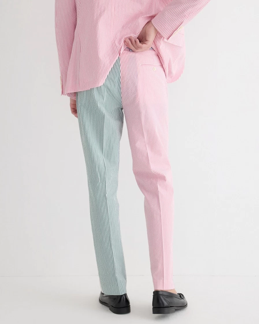 J.Crew Men's Crosby Classic-Fit Suit Pants in Cocktail Mix Seersucker Stripes
