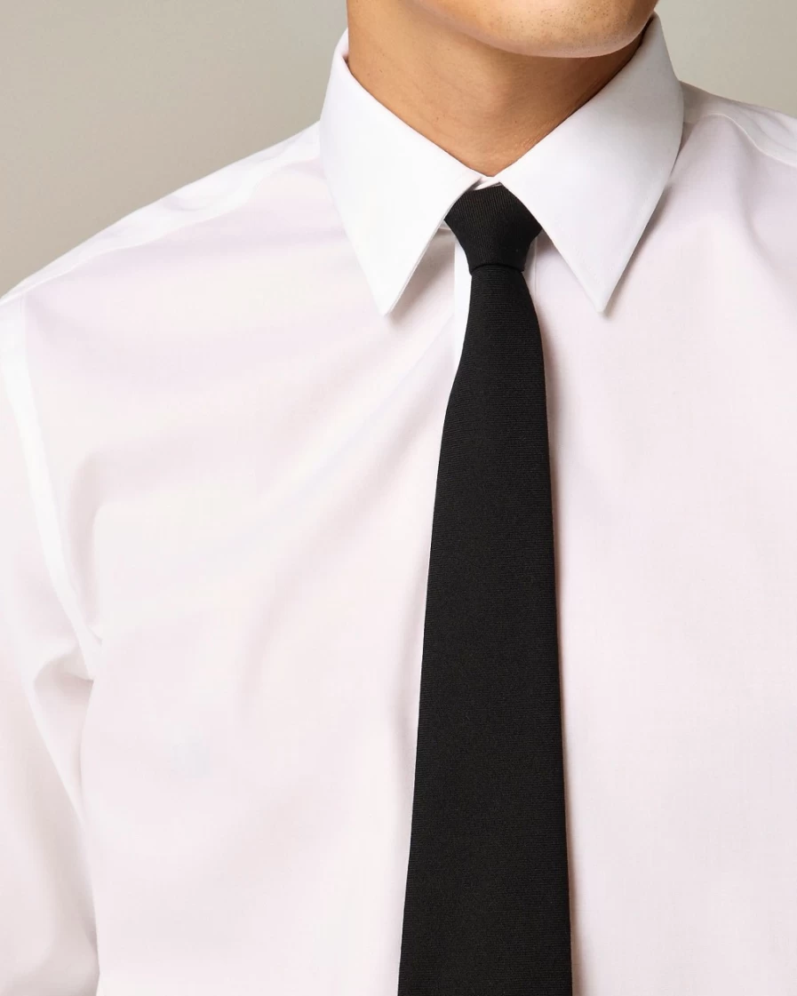 J.Crew Men's Black Wool Tie – Classic American Style for Formal Wear