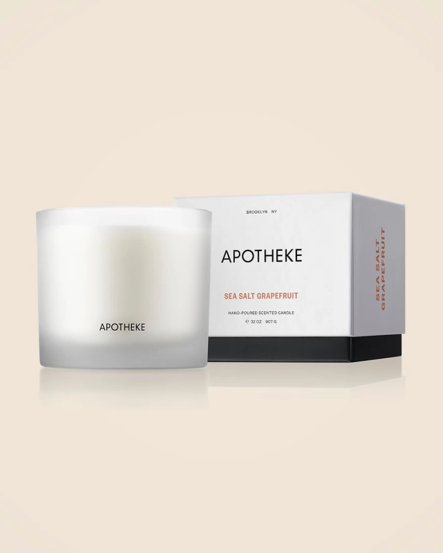 J.Crew White Grapefruit Sea Salt Scented Three-Wick Candle – Apotheke Collection