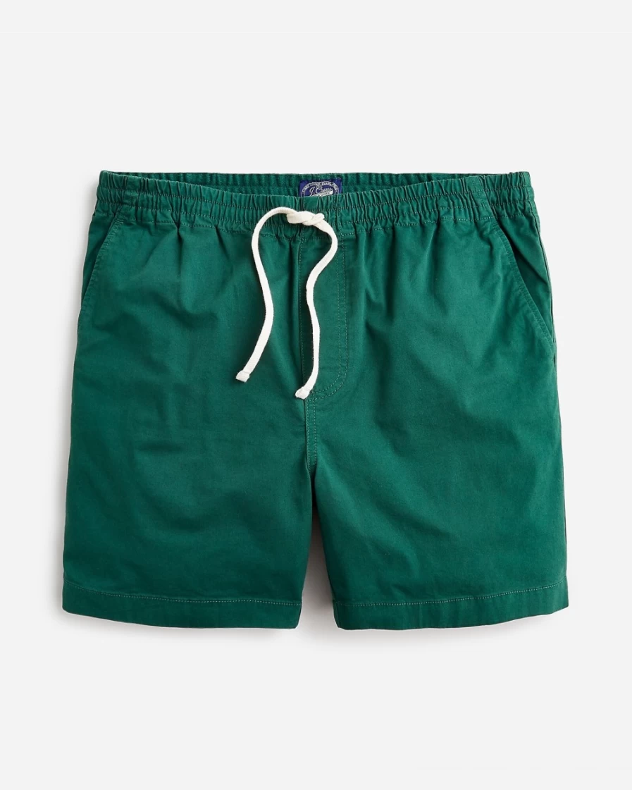 Men's J.Crew 6" Dock Shorts in Mountain Pine - Classic Fit Quick-Dry Swim Trunks