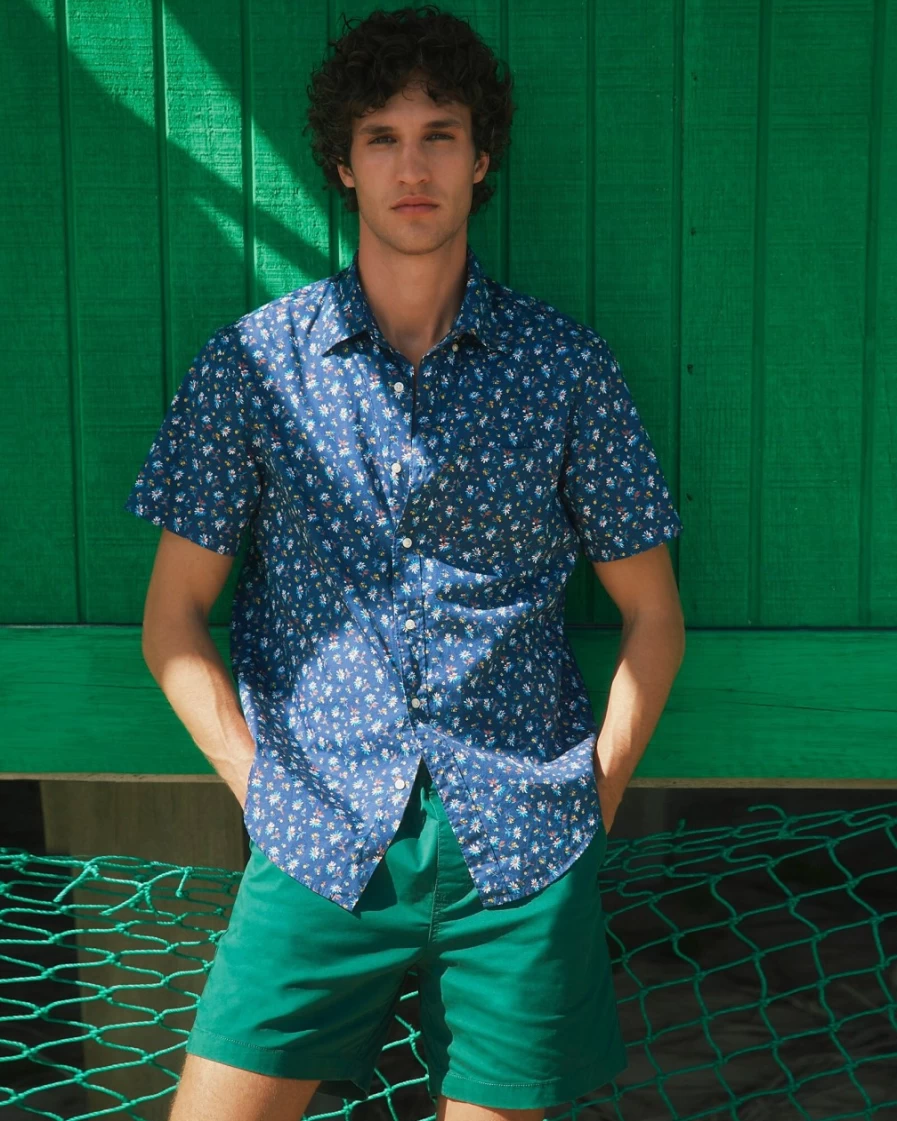 Men's J.Crew 6" Dock Shorts in Mountain Pine - Classic Fit Quick-Dry Swim Trunks