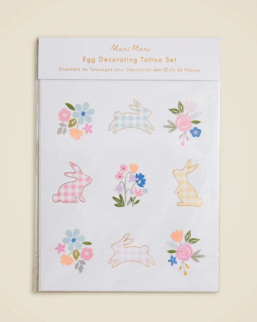 J.Crew Meri Meri Egg-Decorating Tattoos for Girls - Multi-Color Easter Egg Decor Kit