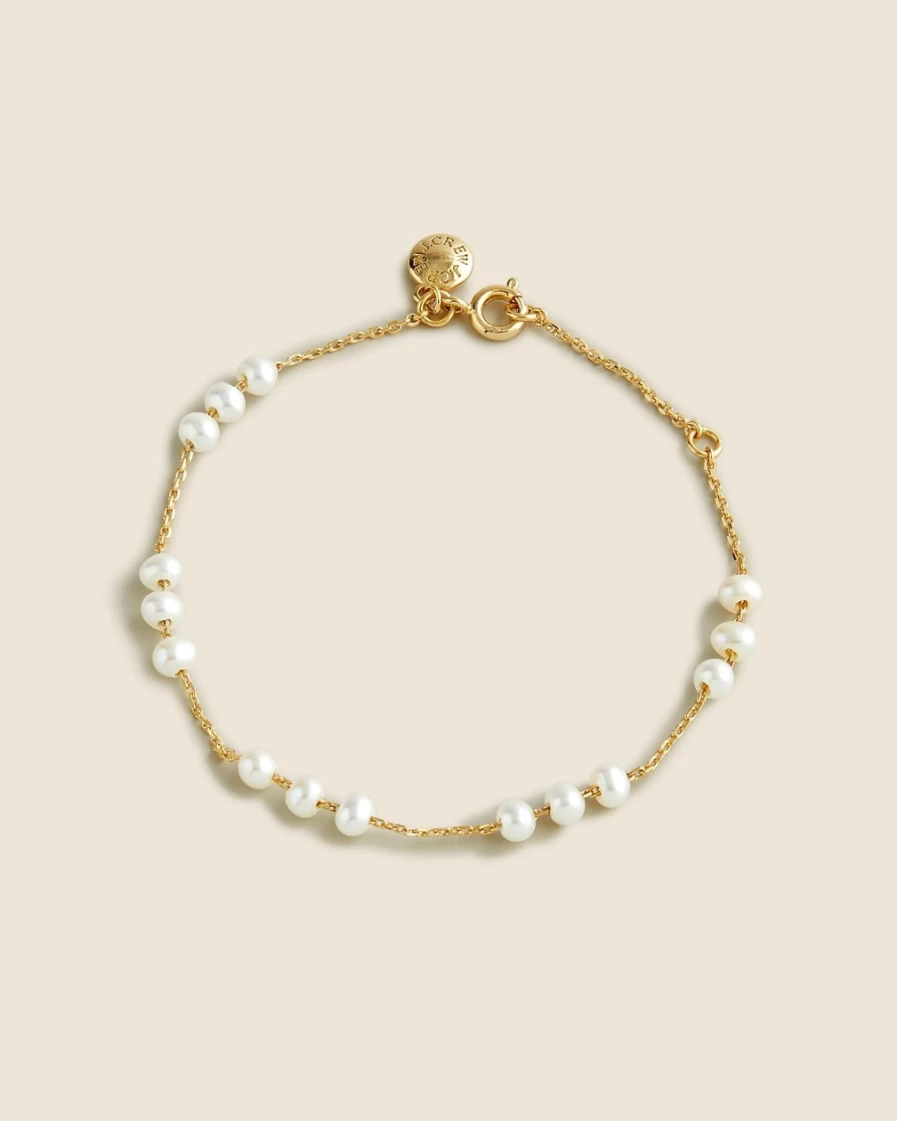 J.Crew Women's Pearl Freshwater Beaded Adjustable Bracelet